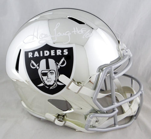 Howie Long HOF Signed Oakland Raiders F/S Chrome Speed Helmet- Beckett Auth *W