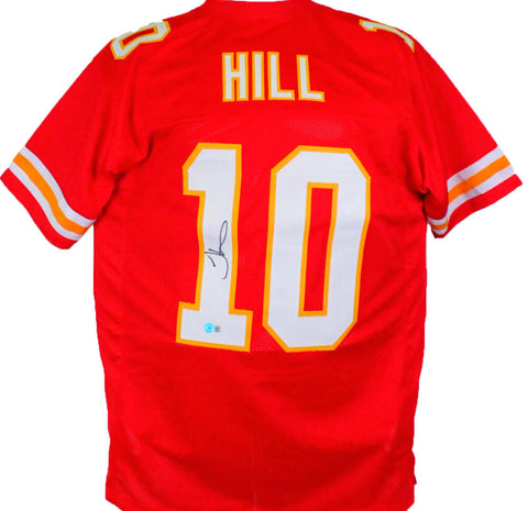 Tyreek Hill Autographed Red Pro Style Jersey - Beckett W Hologram *Black