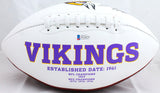 Adrian Peterson Autographed Minnesota Vikings Logo Football-Beckett W