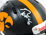 TJ Hockenson/George Kittle Autographed Iowa Hawkeyes Speed Mini Helmet-BAW Holo
