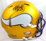 Adrian Peterson Autographed Vikings F/S Flash Speed Authentic Helmet-BAW Holo