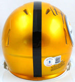 TJ Watt Autographed Pittsburgh Steelers Flash Mini Helmet-Beckett W Hologram