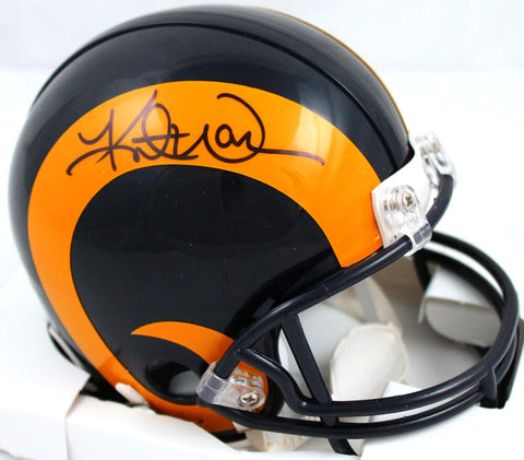 Kurt Warner Signed St. Louis Rams 81-99 TB Mini Helmet-Beckett W Hologram*Black