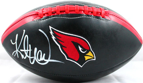 Kurt Warner Autographed Arizona Cardinals Black Logo Football-Beckett W Hologram