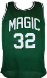 Magic Johnson Autographed Green Jersey *Bottom-Beckett W Hologram *Black