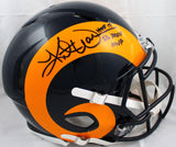 Kurt Warner Signed Rams 81-99 Speed Authentic F/S Helmet W/2 Insc.-BeckettW Holo