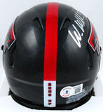 Wes Welker Autographed Texas Tech Speed Mini Helmet-Beckett W Hologram *Silver