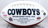 Roger Staubach Autographed Dallas Cowboys Logo Football w/SB MVP-Beckett W Holo