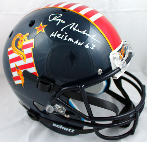 Roger Staubach Signed Navy F/S Schutt DTOM Helmet w/ Heisman-Beckett W Hologram