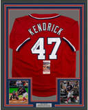 FRAMED Autographed/Signed HOWIE KENDRICK 33x42 Washington Red Jersey JSA COA