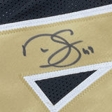 Autographed/Signed DARREN SPROLES New Orleans Black Football Jersey JSA COA