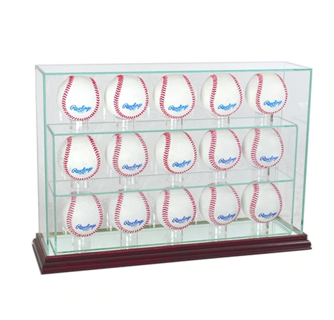 Glass 15 Ball Baseball Case