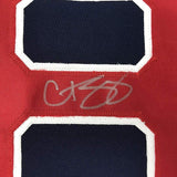Autographed/Signed CURT SCHILLING Boston Blue Baseball Jersey JSA COA Auto