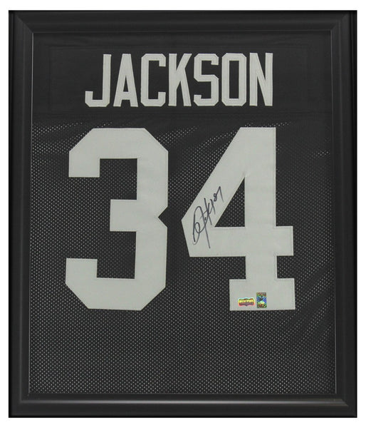 Bo Jackson Signed Oakland Raiders Framed Black Custom Jersey