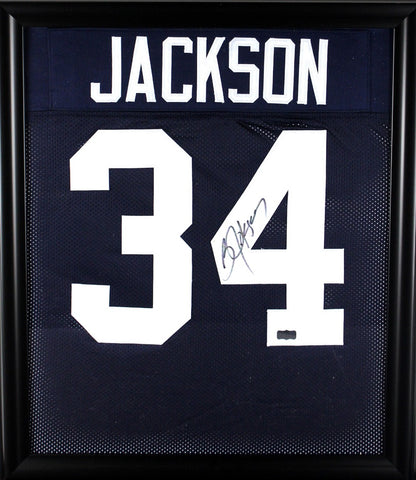 Bo Jackson Signed Auburn Tigers NCAA Framed Blue Custom Jersey