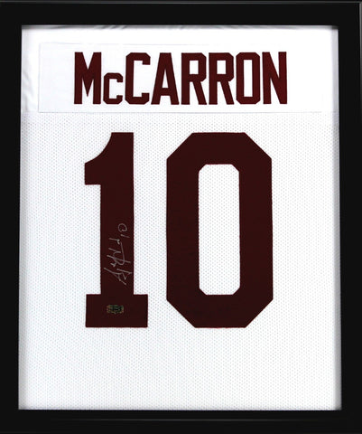 AJ McCarron Signed Alabama Crimson Tide Framed Custom White Jersey