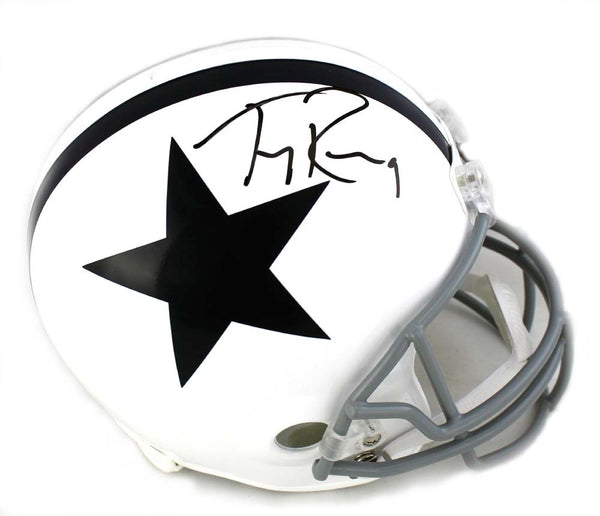 Tony Romo Signed Dallas Cowboys Riddell Full Size NFL Throwback White Helmet