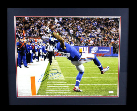 Odell Beckham Signed New York Giants Framed 16x20 Color Photo