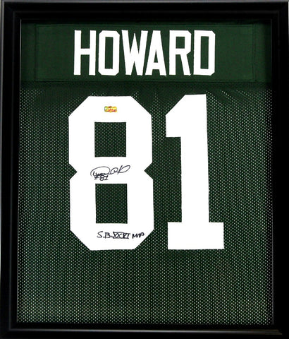 Desmond Howard Signed Green Bay Packers Framed Custom Green Jersey With "SB XXXI MVP" Inscription