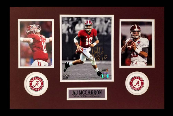 AJ McCarron Signed Alabama Crimson Tide Framed 8x10 NCAA Photo