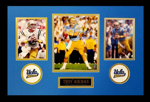 Troy Aikman Signed UCLA Bruins Framed 8x10 NCAA Photo