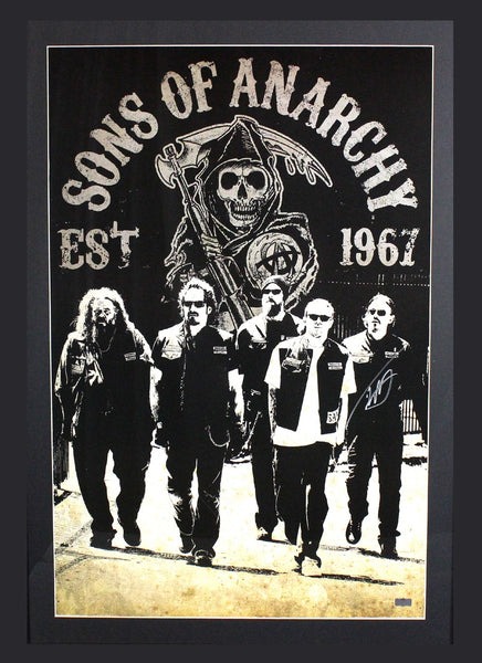 Tommy Flanagan Signed Sons Of Anarchy Framed Poster With 5 Characters
