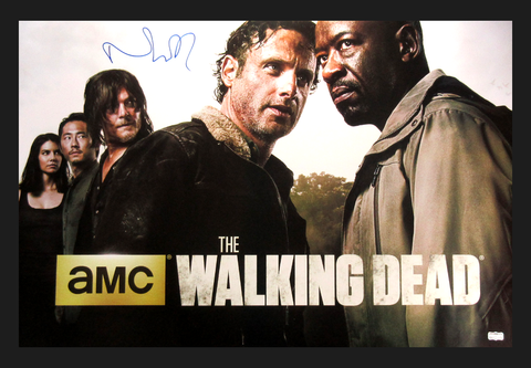 Norman Reedus Signed The Walking Dead Season Six Framed Full Size Poster