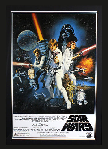 Anthony Daniels Signed Star Wars A New Hope Framed Poster With "C-3PO" Inscription