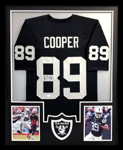 Amari Cooper Signed Oakland Raiders Framed Black Custom Jersey