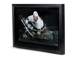 Wayne Gretzky Autographed Acrylic Stick Blade with Los Angeles Kings Motion Picture - Framed