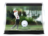 Rory McIlroy Autographed Holding the Finish Picture with Range Driven Ball
