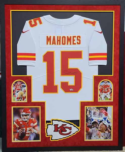 Patrick Mahomes Autographed Framed White Chiefs Nike Jersey