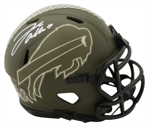 Josh Allen Autographed/Signed Buffalo Bills Salute Mini Helmet Beckett 38748