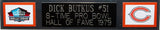 Dick Butkus Autographed and Framed Blue Bears Jersey Auto JSA COA D7-L
