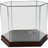 Glass Display Case with Brooklyn Nets Logo Etched