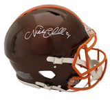 Nick Chubb Autographed Cleveland Browns Authentic Flash Helmet Beckett 34675