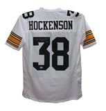 TJ Hockenson Autographed/Signed College Style White XL Jersey BAS 34658