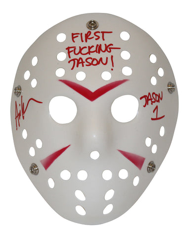 Ari Lehman Autographed/Signed Friday The 13th White Mask Jason Beckett 36375