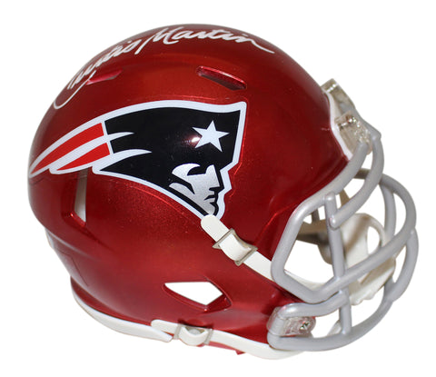 Curtis Martin Autographed New England Patriots Flash Mini Helmet PSA 37033