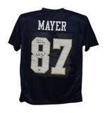Michael Mayer Signed College Style Blue XL Jersey Play Like Champion BAS 37437