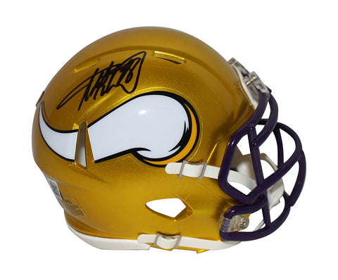 Adrian Peterson Autographed Minnesota Vikings flash Mini Helmet BAS 34663