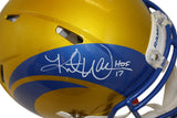 Kurt Warner Signed St Louis Rams Authentic Flash Helmet HOF Beckett 36335