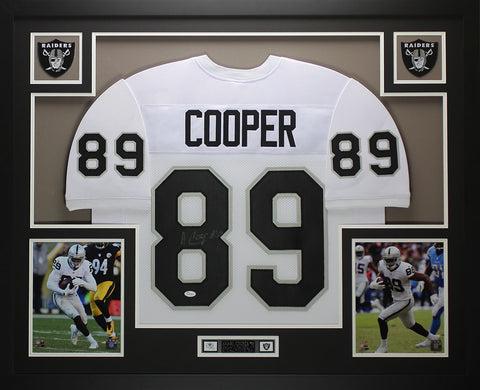 Amari Cooper Autographed and Framed White Raiders Jersey