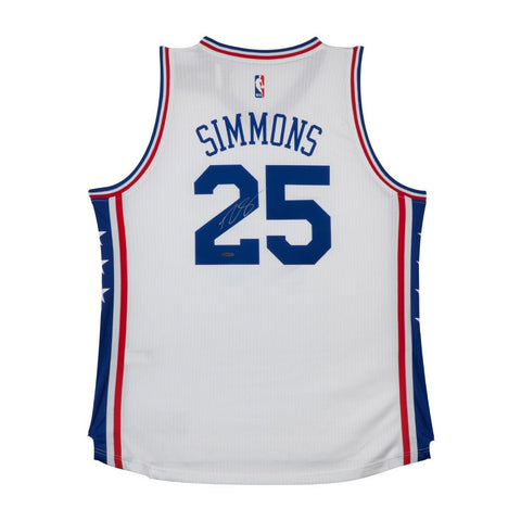 Ben Simmons Autographed 76ers Home Jersey