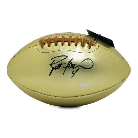 Brett Favre Autographed Leather Head Pro Series Golden Goose Football