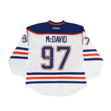 Connor McDavid Autographed Authentic Edmonton Oilers White Jersey with Captain and Inaugural Patches