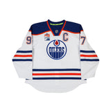 Connor McDavid Autographed Authentic Edmonton Oilers White Jersey with Captain and Inaugural Patches