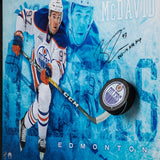 Connor McDavid Autographed & Inscribed "Commanding" Breaking Through 24" x 16" - NHL MVP