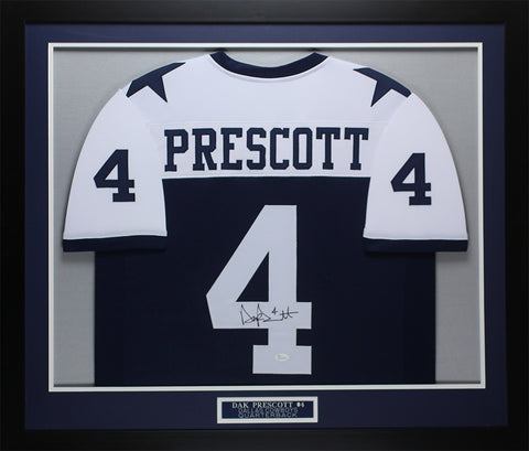 Dak Prescott Autographed Framed Thanksgiving Cowboys Jersey