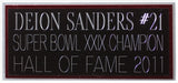 Deion Sanders Autographed and Framed Red 49ers Jersey Auto JSA COA (D1-V)